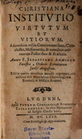 Christiana institutio virtutum et vitiorum