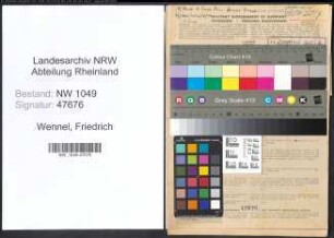 Entnazifizierung Friedrich Wennel , geb. 17.06.1894 (Ingenieur)