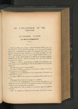 De l'Atlantique au Nil 1903-1908