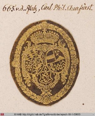 Wappen des Kurfürsten Karl Philipp von der Pfalz