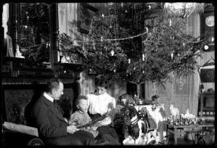Dresden, Weihnachten, Rudolf Stich, Ehefrau Elisabeth und Sohn Hans Stich