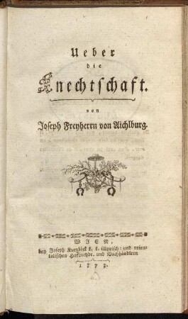 Ueber die Knechtschaft