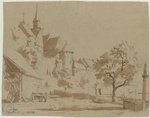 Engen Stadtansicht mit Blick auf Krenkinger Schloss und Liebfrauenkirche