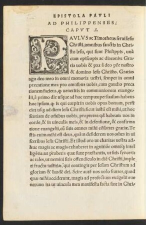 Epistola Pauli Ad Philippenses.