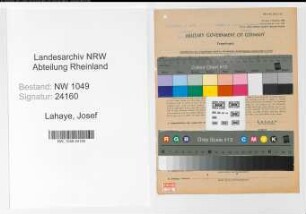 Entnazifizierung Josef Lahaye , geb. 19.10.1907 (Fleischer)