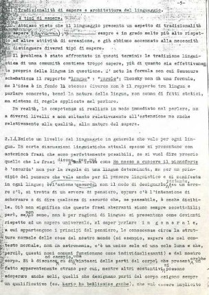 5-9, II. Tradizionalità di sapere e architettura del linguaggio