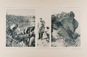 "Netzelegen", "Dänischer Fischer (Bornholm)" und "Aufstieg zum Felsen" aus der Mappe "Malerische Bilder"
