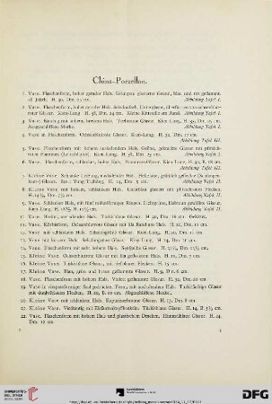 China-Porzellan, China-Steingut (Nr. 1-204)