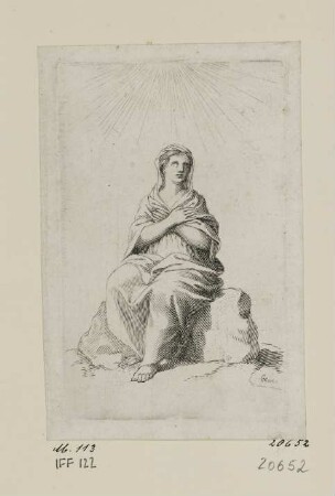 Maria sitzend