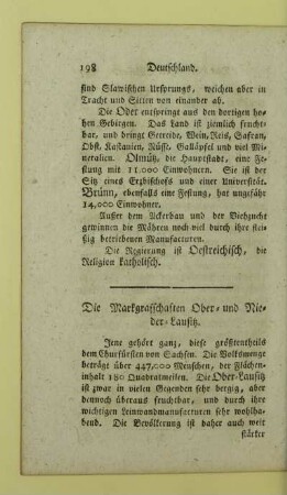 Die Markgrafschaften Ober- und Nieder - Lausitz