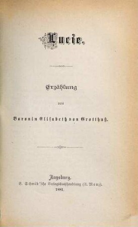 Lucie : Erzählung