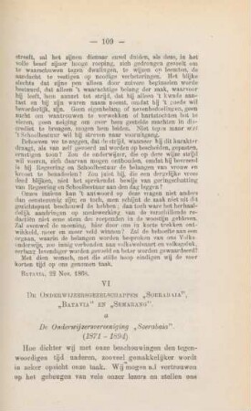 VI. De Onderwijzersgezelschappen "Soerabaia" , "Batavia" en "Semarang"