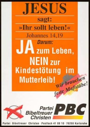 PBC, Landtagswahl 1996
