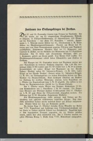 Fortdauer des Stellungskrieges bei Perthes