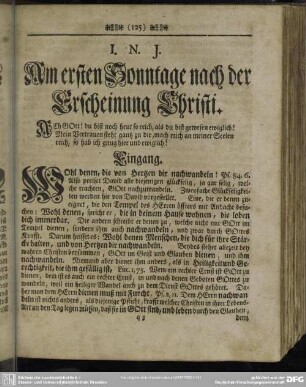 Am ersten Sonntage nach der Erscheinung Christi