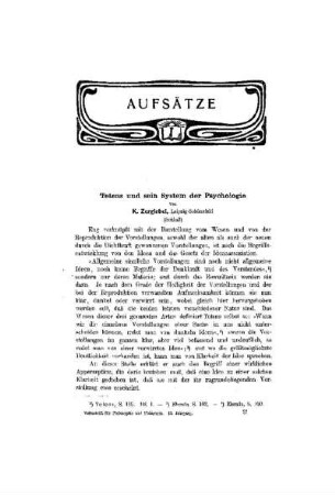 Tetens und sein System der Psychologie : (Schluß)