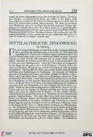 Mittelalterliche Zeugdrucke