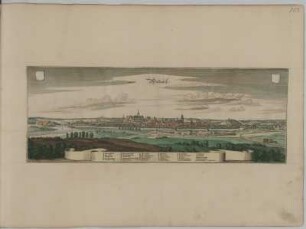 Ansicht von Weißenfels, Kupferstich, 1650 : Merian, Matthäus : Weissenfelß / [Stecher u. Hrsg.: Matthaeus Merian]. - Frankfurt : [Matthaeus Merian], [1650]. - 1 Kunstbl. : Kupferstich ; 50,5 x 18,5 cm