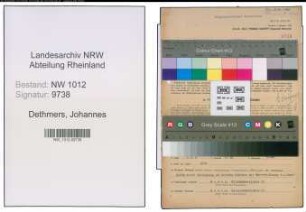 Entnazifizierung Johannes Dethmers , geb. 16.04.1920 (Sparkassenangest.)