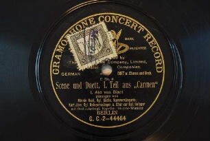 Scene und Duett, I. Teil : aus "Carmen", I, Akt / von Bizet