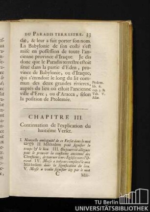 Chapitre III. Continuation de l'explication du huitiéme Verset.