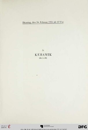 A. Keramik (Nr. 1-80)