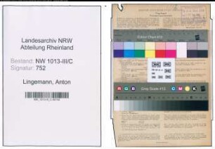 Entnazifizierung Anton Lingemann , geb. 06.03.1872 (Maler)