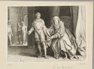 Josef und Potifar's Frau, Blatt 3 der Folge "Geschichte des Josef"