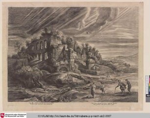[Landschaft mit Ruinen; Un paysage avec de grandes ruines]