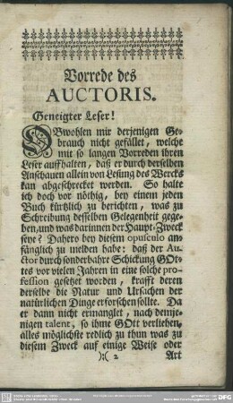 Vorrede des Auctoris