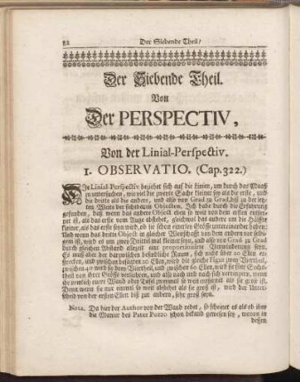 Der Siebende Theil. Von Der Perspectiv.