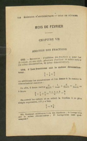 Mois de Fèvrier