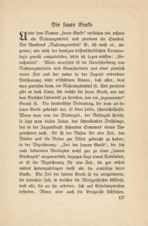 Die saure Gurke