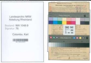 Entnazifizierung Karl Colombo , geb. 09.09.1908 (Architekt)