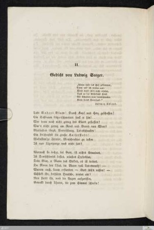II. Gedicht von Ludwig Seeger