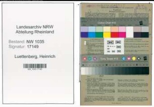 Entnazifizierung Heinrich Luettenberg , geb. 27.10.1906 (Schlosser)