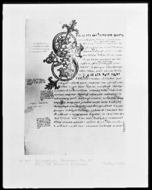Lateinische Grammatik des Priscian, Ms. 59, folio 19 verso, Initiale S(yllaba)