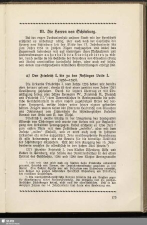 III. Die Herren von Schönburg