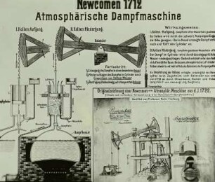 Geschichte Dampfmaschine, Tafel, Deut. Mus. München