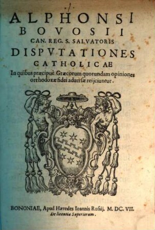 Disputationes in quibus Graecorum opiniones orthodoxae rejiciuntur