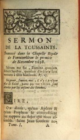 Sermons de Mr. l'Abbé Anselme, 1. Sermons Pour L'Avent