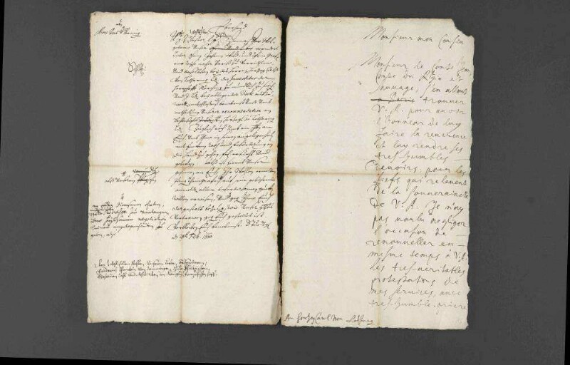 Reise des Rheingrafen Johann Philipps nach Paris und Zusammenkunft mit dem Erzbischof von Reims, Charles de Lorraine-Guise, woraufhin Herzog Christoph von Württemberg den Residenten in Paris, Paul von Rammingen, einschaltet.