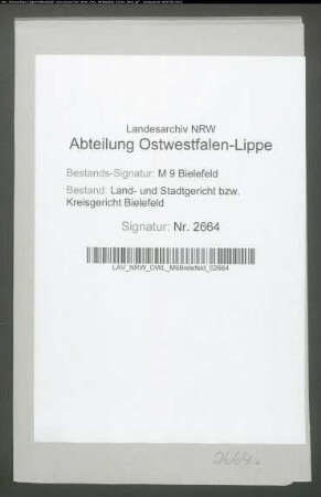 Erblasser: Lütkehakenkamp, Joseph; Erblasser: Lütkehakenkamp, Maria Katharina, geb. Sonntag: Testament