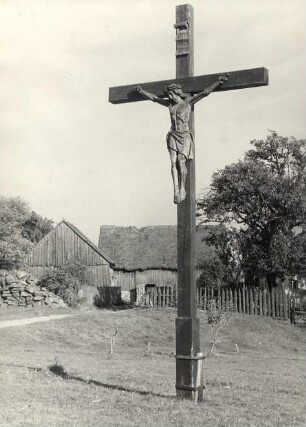 Holzkreuz in Storcha : Ort: Baćoń / Storcha. Holzkreuz