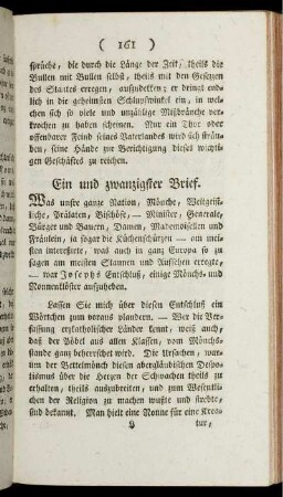 Ein und zwanzigster Brief. - Fünf und zwanzigster Brief.