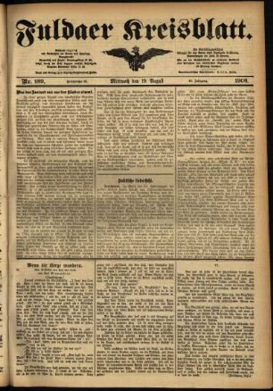 Ausgabe vom Mittwoch, den 19. August 1908.
