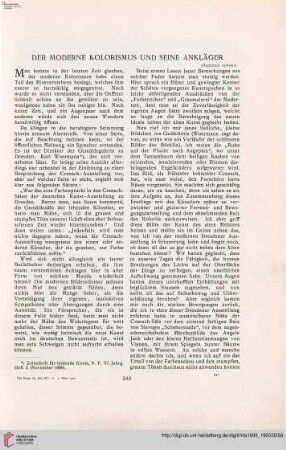 15: Der moderne Kolorismus und seine Ankläger