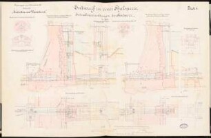 Talsperre Schinkelwettbewerb 1895: Entnahmevorrichtungen: Schnitte, Grundrisse 1:100