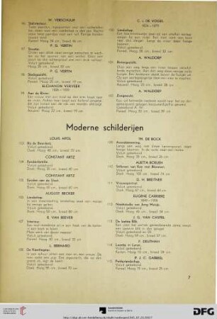 Moderne schilderijen (Nr. 103-166)