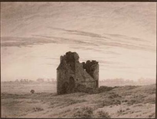 Landschaft mit Ruine (Altes Gemäuer in Ebene)